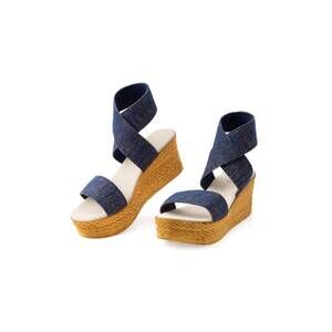 NEW CHARLESTON SHOE CO. women's bermuda sandals in gilded navy